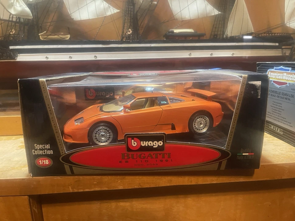 1:18 - Bugatti EB 110 - 1991 - Bburago - Modelo de coche fundido a presión - Naranja Foto 1 de 1