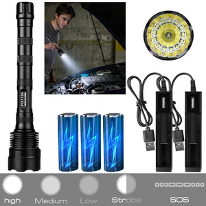Torcia tattica super luminosa 14 LED potente lampada torcia T6 5 modalità luce lavoro - Foto 1 di 10