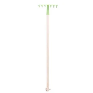 Rastrillo de jardinería Bigjigs Toys para niños con mango largo, 86 cm de largo, herramientas para niños - Imagen 1 de 3