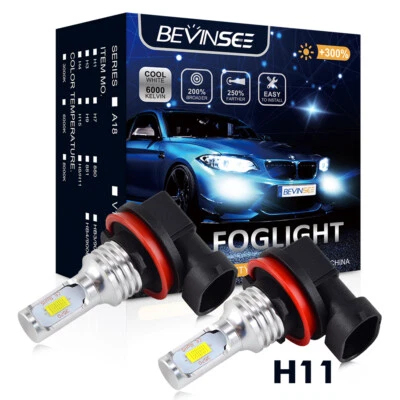 2x H11 H8 H16 LED Fog Light Bulbs For Toyota Verso 2009-2024 6000k Bright White - Image 1 of 4