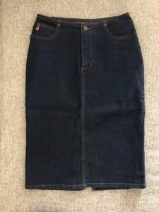 Mudd Women’s Denim Back Slit Midi Skirt Size 1 - Picture 1 of 7