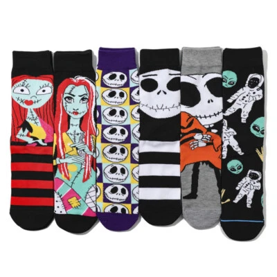 6 Pairs The Nightmare Before Christmas Sally Jack Socks Long Socks COSPLAY GIFT - Image 1 of 4