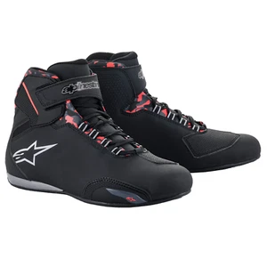 Alpinestars Sektor Waterproof Motorcycle Boots Boots Black Dark Grey Red Flo - Picture 1 of 18