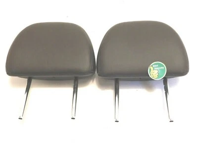 SET 2010-2015 Hyundai Tucson REAR Headrests SECOND ROW Rear LEATHER Black 2 OEM - Image 1 of 4