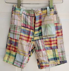 Gap Jungen Größe 5T Madras kariert Patchwork Shorts Baumwolle - Bild 1 von 5