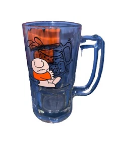 Taza Ziggy Macho 1979 vintage 32 oz vidrio transparente grande 8" de Tom Wilson - Imagen 1 de 4