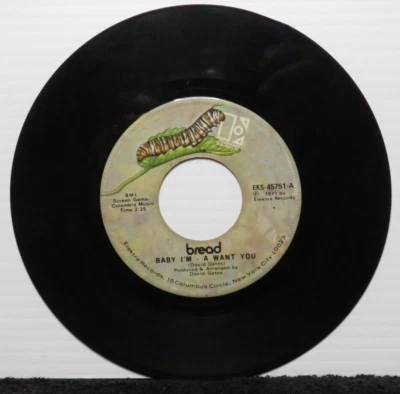 BREAD BABY I'M A WANT YOU/TRUCKIN' (VG) EKS-45751 45 RECORD - Image 1 of 2