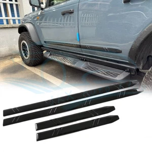 For Ford Bronco 2021-2024 p 4PCS Gloss Black Body Side Door Molding Cover Trim - Picture 1 of 6
