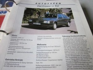 Auto 1x1 Analog Technik AT Datenblatt Fiat Croma i.e. Kat - Picture 1 of 1