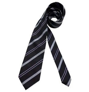 HUGO BOSS XL Purple Striped Silk LUXURY Tie ITALY - Picture 1 of 4