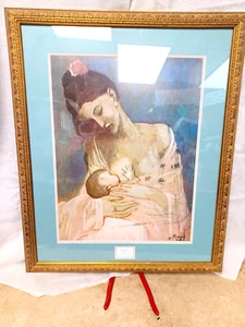 PABLO PICASSO PICTURE PRINT Maternity MOTHER NURSING BABY 14 1/2" x 18 1/2" - Picture 1 of 7