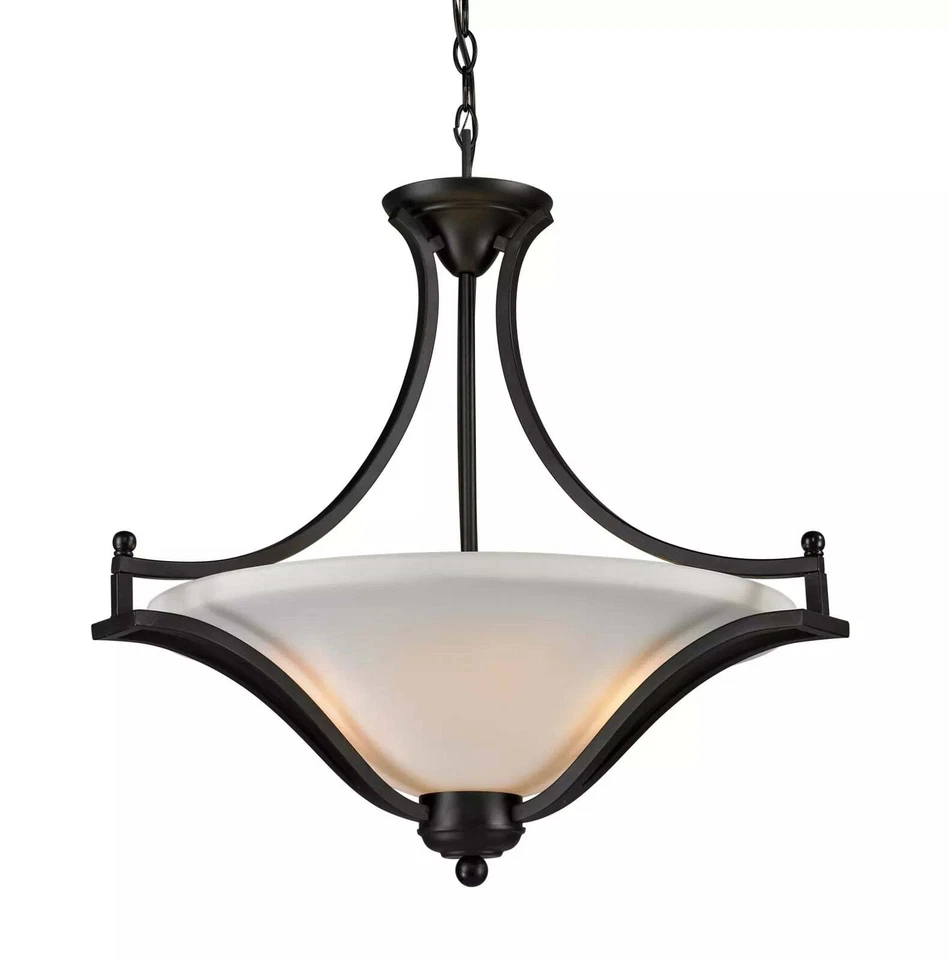 Z-Lite 703SFC-MB Lagoon Three Light Pendant, Steel Frame, Matte Black Finish - Image 1 of 4
