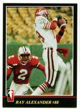 1986 Jogo Ray Alexander Rookie Card #154 Calgary Stampeders Florida A & M