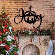 1pc Christmas Nativity Hanging Wall Decor, Hope Pattern Metal Wall Art