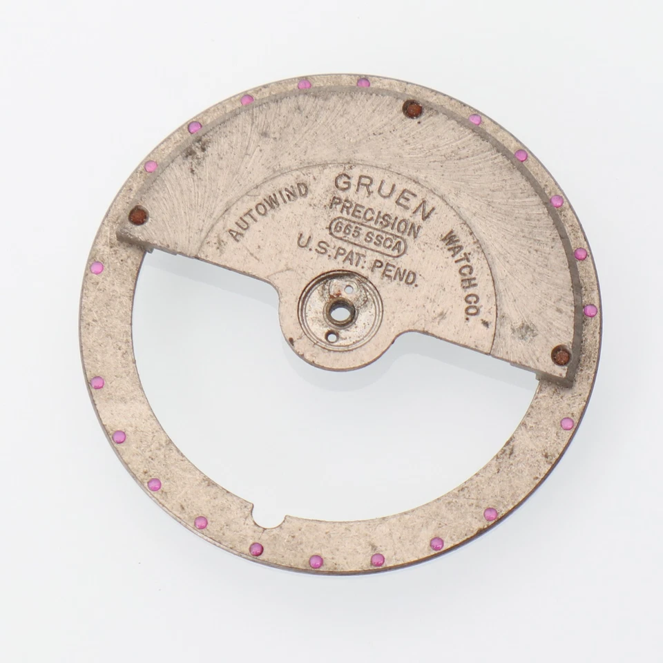 Vintage Gruen 665 SSCA Osc Rotor Watch Part Watchmakers Repairs Spares Parts - Image 1 of 2