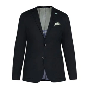 Ted Baker Cliford Mens Trim Fit Cotton Blazer 2 Button Sport Coat (3XL Navy) - Picture 1 of 3