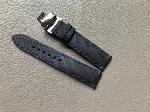 Cinturino orologio in vera pelle di serpente marina 16 17 18 19 20 21 22 23 24 26 mm - Foto 1 di 13