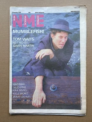 TOM WAITS NME MAGAZINE OCT 19 1985 TOM WAITS COVER WITH MORE INSIDE UK - Image 1 of 2