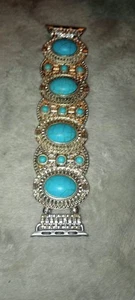 Beautiful Turquoise And Rhinestone Unique Watch Band C#1 - Picture 1 of 9
