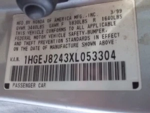 Passenger Side View Mirror Power Coupe 2 Door Fits 96-00 CIVIC 628822 - Bild 1 von 9