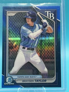 2024 Bowman Draft - Chrome Brayden Taylor #BDC-182 Blue Refractor /150 (RC) - Picture 1 of 3