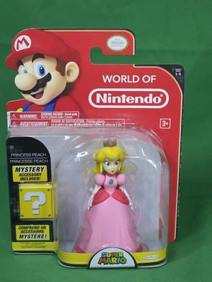 World Of Nintendo Super Mario Princesa Melocotón 4" Figura Jakks Pacific  Foto 1 de 4