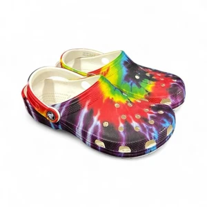 Crocs Classic Breathable Tie-Dye Round Toe Clogs Sandals Men's Size 6 - Picture 1 of 5