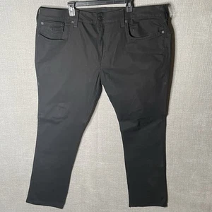 Pantalones de mezclilla True Religion Ricky relajados calce recto para hombre 46 negros bolsillo con solapa - Imagen 1 de 14