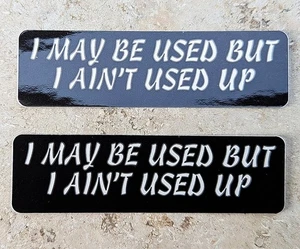 Used Up! Biker 2 Pcs.Aufkleber Decals Stickers Helmaufkleber Harley - Picture 1 of 1