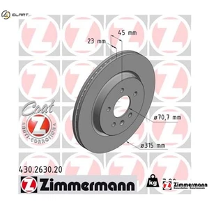 2x BRAKE DISC 430.2630.20 FOR OPEL ZAFIRA/TOURER INSIGNIA/Sports/Tourer/Grand - Picture 1 of 9