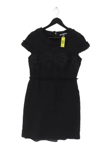 KARL LAGERFELD Women's Midi Dress UK 8 Black Cotton with Polyester A-Line - Picture 1 of 6