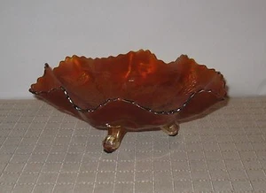 VT Fenton Carnival Glass Marigold Sailboats Tree Windmills Bowl  FREE SHIPPING - Picture 1 of 4