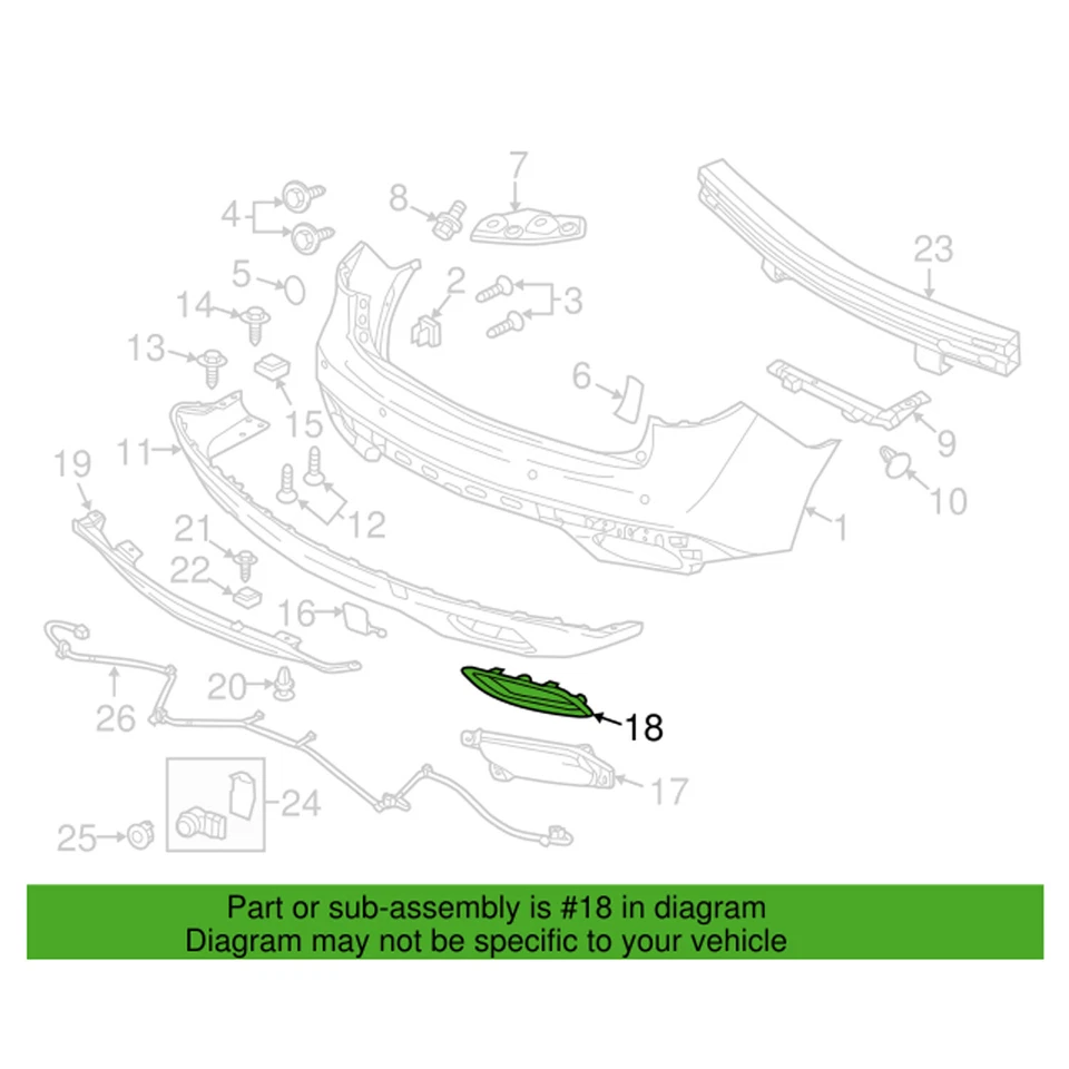 Genuine OEM Rear Driver Left Garnish Bezel For Acura MDX 2014-2016 71517TZ5A00 - Image 1 of 1