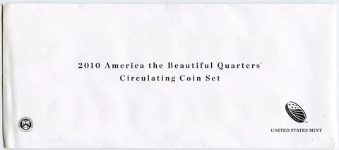 2010 American The Beautiful UNC Quarters Circulating Coin Set P & D Mints DM905 Cover
