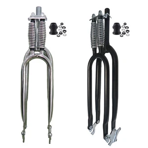 CDHPOWER 1 inch Threaded Bicycle Fork 26" Dual Springer Bike Fork &Headset Combo - Picture 1 of 38