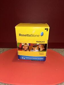 Rosetta Stone French Français levels 1-3 CD ROM With 2 Headsets