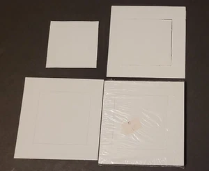 14 Bilderrahmenmatten weiße Mattierungseinsätze 5-1/2 Zoll quadratisch - Bild 1 von 5
