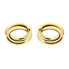 TJC 9ct Yellow Gold Oval Stud Earrings for Women