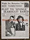1938 Plot To Sponge Seabiscuit Bared Los Angeles Examiner Newspaper Reprint