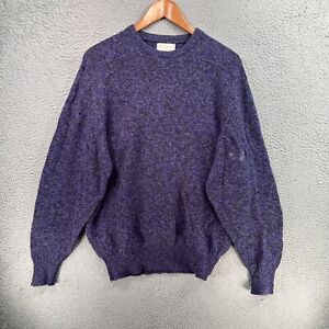 Murray Brothers Mens Sweater 100% Scottish Wool Purple Pullover Jumper Preppy