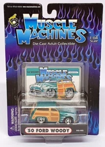Muscle Machines 1/64 Scale 71161 02-02 - 1950 Ford Woody - Green - Picture 1 of 5