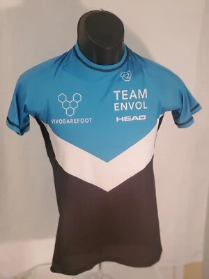 Camiseta deportiva Verge para mujer para correr Lato ajustada manga corta cuello redondo azul medio Foto 1 de 4