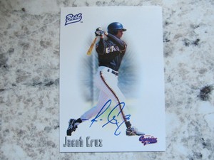 Giants Jacob Cruz Signed Autographed 1996 Best Shreveport Captains Mint