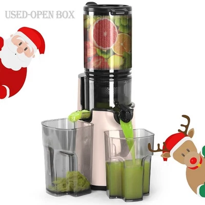 Exprimidor de prensa en frío, exprimidor de masticación con conducto de alimentación ancho, fácil de limpiar, gris Foto 1 de 4