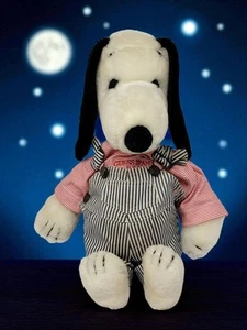 Vintage Snoopy Plush Toy 1968 20” Doll Character Cartoon + Overalls Outfit - Picture 1 of 7