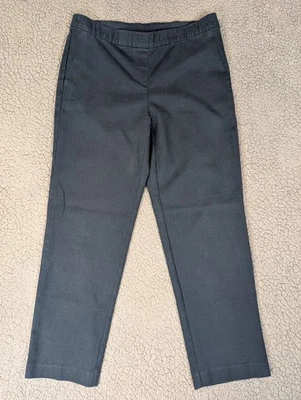 Pantalones J. Jill Pull On 10P Azul Marino Cintura Elástica Cómodos Elastizados Oficina Relajado Foto 1 de 4