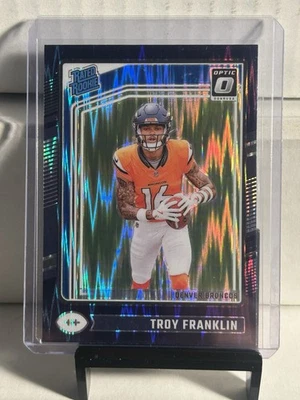 2024 Panini Donruss Optic - Rated Rookie Troy Franklin #294 Purple Shock - Image 1 of 2