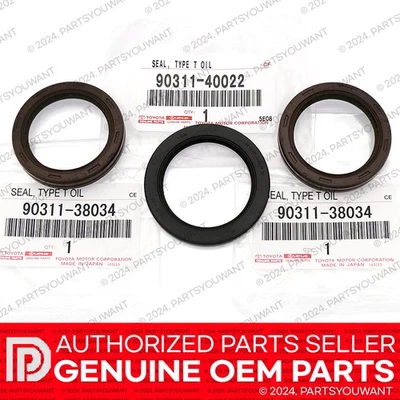 GENUINO Toyota Camry Sienna Avalon ES300 1MZ 3,0 L Manivela + Árbol de levas Juego de sellos de aceite Foto 1 de 4