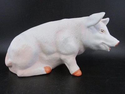 Vintage Pig Ceramic Figurine Flambro Brand 5.5" Long - Image 1 of 4