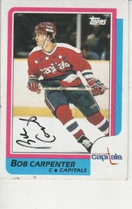BOB CARPENTER FIRMADO 1986-87 TOPPS #150 - WASHINGTON CAPITALS - Imagen 1 de 1